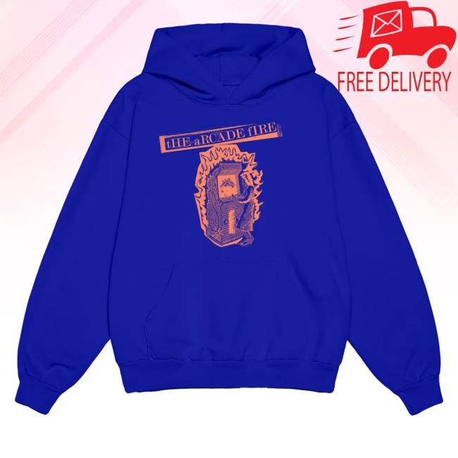 Funeral Blue Pullover Hoodie Arcade Fire