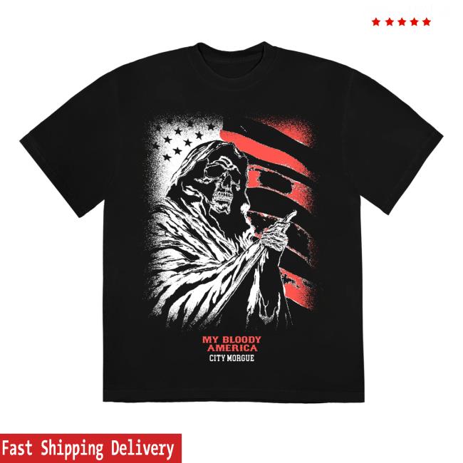 Official City Morgue Clothing Shop My Bloody America Tee Shirt 4 Citymorgue