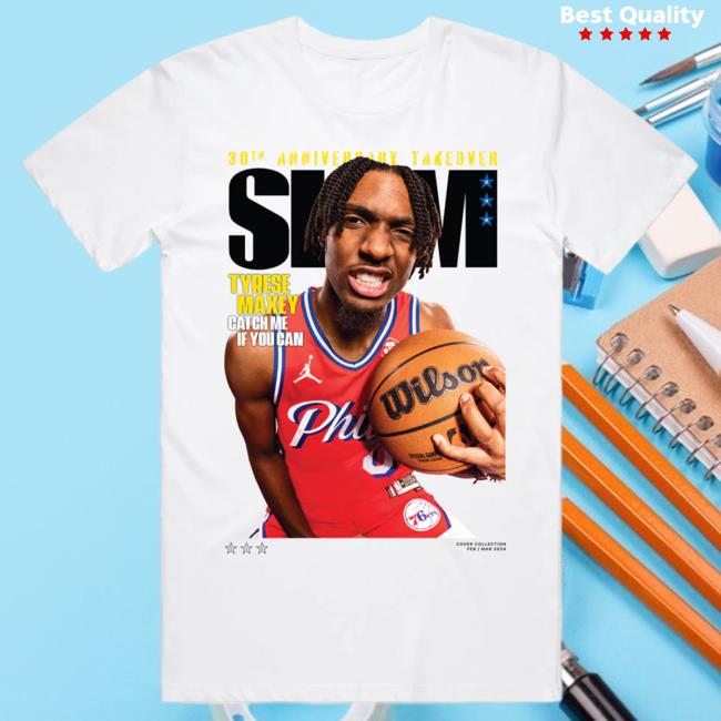 Slam Cover Tee Shirt- Tyrese Maxey (Slam 248)