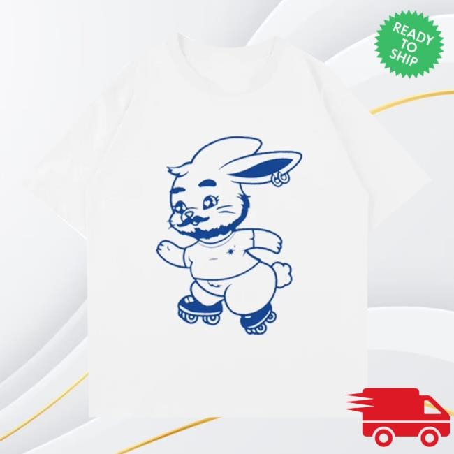 Official New Jeans Shop Merch 'GET UP' Bearded Gentleman Bunny Meme Tee Shirt