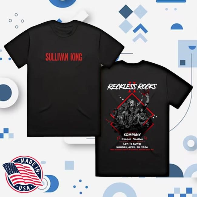 Official Sullivan King Merch "Reckless Rocks II" Tshirt Sullivan King Apparel Shop SullivanKing