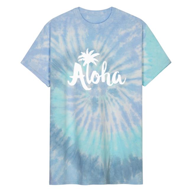 Official Vintage Aloha Beach Shirt 2023 Hawaii Beach Tropical Unisex Tie Dye Shirt Blue Lagoon 2023