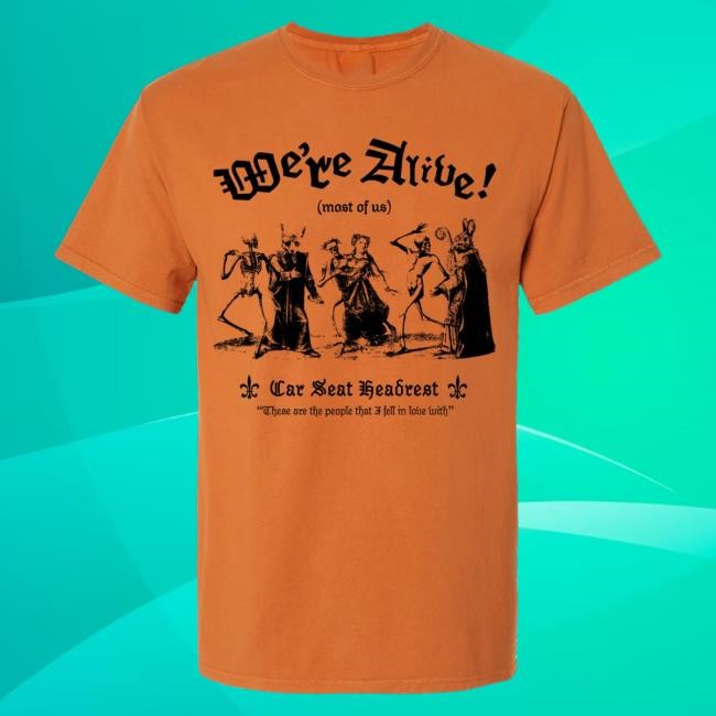 Official Car Seat Headrest Merch We're Alive Popover Shirt