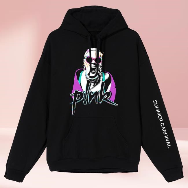 Official P!Nk Merch Summer Carnival Tour Black Pullover Sweatshirt