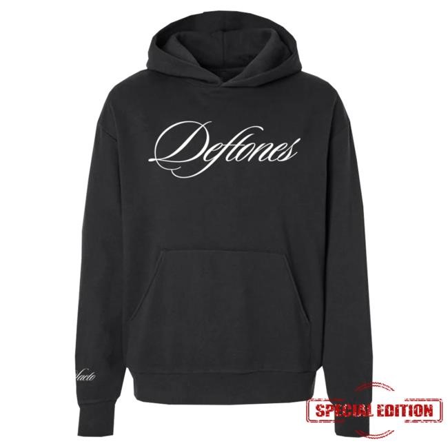 Official Deftones Merch Store Deftones Embroidered Script Logo Crew neck Deftones Shop