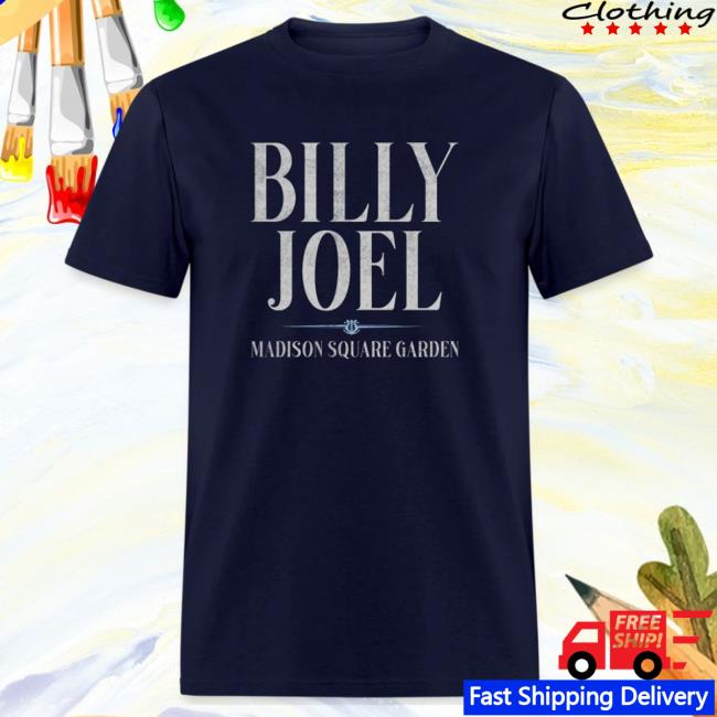 Official Billy Joel Merch Store Billy Joel "11-22-23 Msg New York Event" Navy Tshirt Billy Joel Shop BillyJoel
