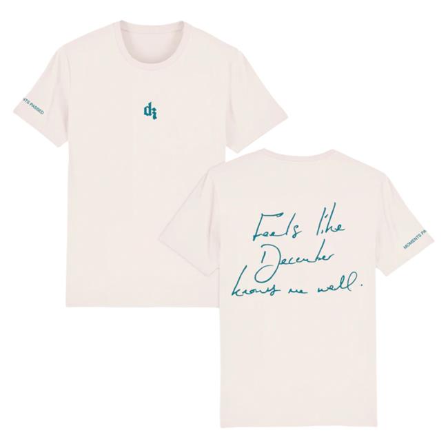 Official Interscope Records DermotKennedy Merch Clothing Store Dermot Kennedy Moments Passed Vintage White T Shirt