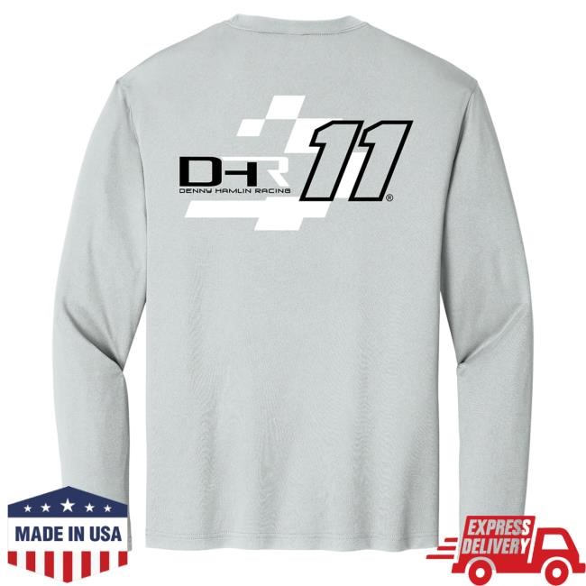 Denny Hamlin Aluminium Grey Mist Upf 50+ Lightweight Tee Official DH Merch Store