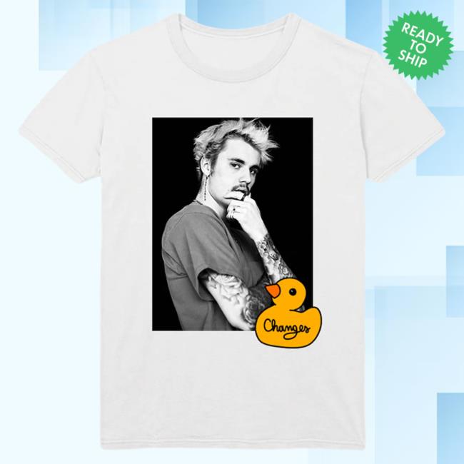 Official Justin Bieber Merch Store Shop Justin Bieber Changes Duck + Bear Photo T-Shirt JustinBieber Apparel Clothing