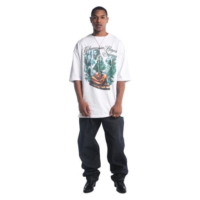 Official Willy Chavarria Chavarria Prayer Services Northsider Tees White
