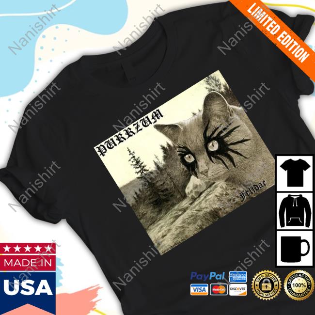 Official Burzum Filosofem Purrzum Felidae Cat T-Shirt