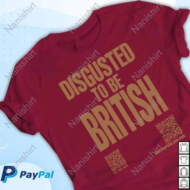 Official Katharine Hamnett Disgusted To Be British Brown Logo Tees