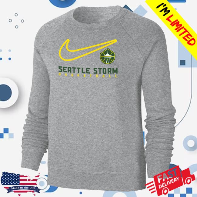 Official Seattle Storm Merch Store Seattle Storm Swoosh Ball Sweater