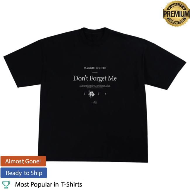 Official Maggir Rogers Merch Maggir Rogers Don’T Forget Me Album Tee (Black) Maggir Rogers Apparel Clothing MaggirRogers
