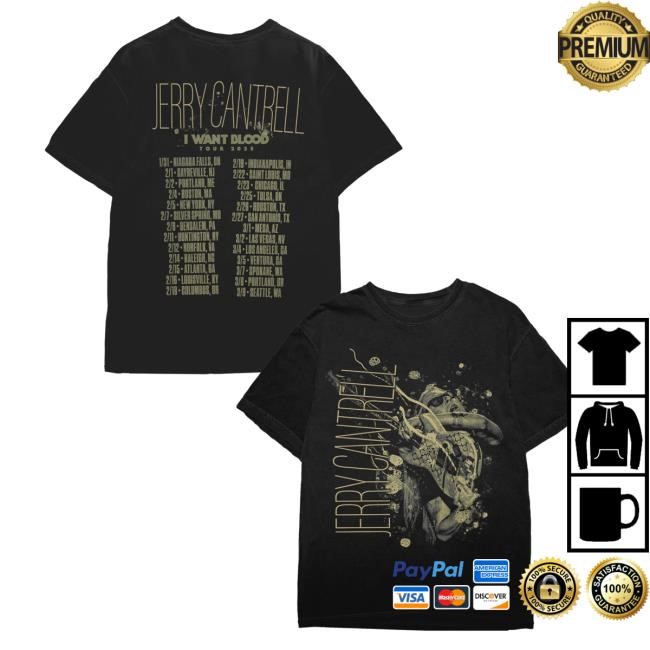 Jerry Cantrell - I WANT BLOOD String Bend Photo Tour Shirt