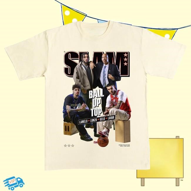 Hot SLAM Cover Tee by Slam Goods NBA – LaMelo, Lonzo, LiAngelo, LaVar Edition