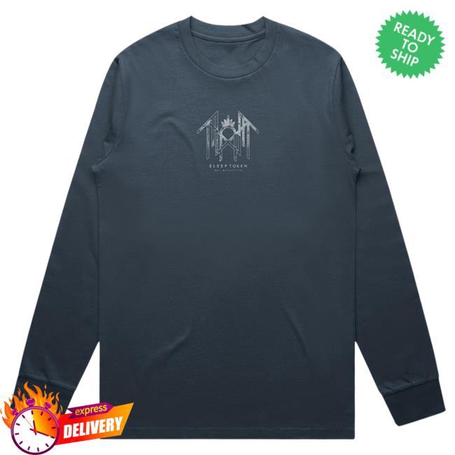 Official Sleep Token Merch Store Sleep – Token The Sky Above Longsleeve Shirt - Petrol Blue Sleeptoken Shop