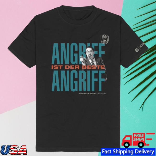 Eintracht Spandau Merch Store | Angriff Ist Der Beste Angriff T-Shirt Black