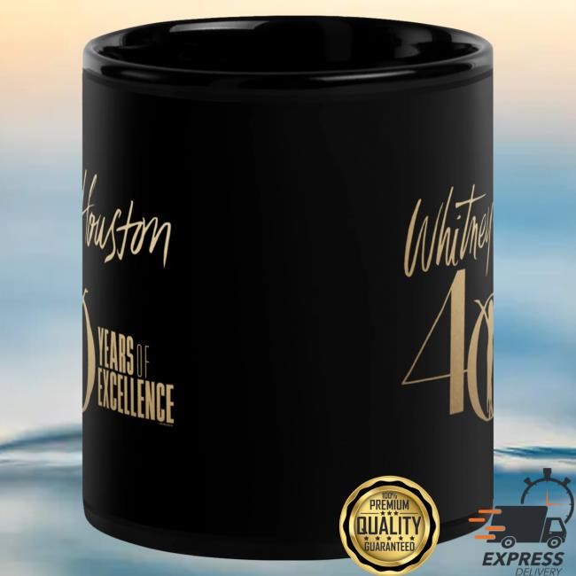 Official Whitney Houston 40 Years of Excellence Golden Mug