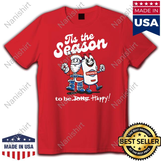 Official Happy Dad Merch Holiday Tis The Season Red Hoodie