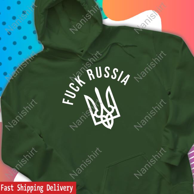 Fuck Russia Sweatshirt Ukraine Flag