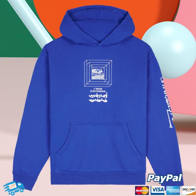 Official Brain Dead Merch Store We Are Brain Dead Electronique Pullover Hoodie - Blue Brain Dead Apparel Clothing Shop BrainDead