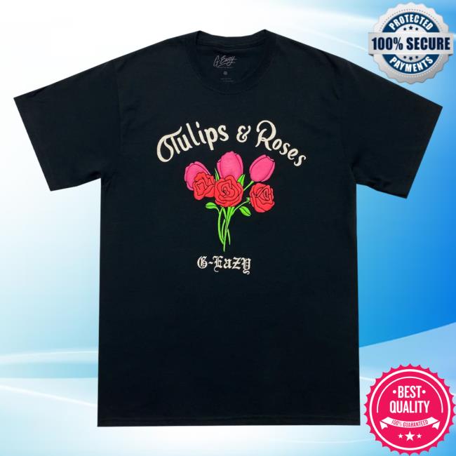 Official G-Eazy Merch Tulips & Roses Black Tee Shirt