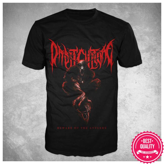 Beware Of The Antlers Black T Shirt