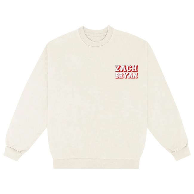 Official Zach Bryan Merch Shop American Heartbreak Crewneck Sweatshirt (2023 Tour)