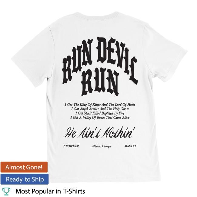 Run Devil Run Overprint T Shirt David Crowder