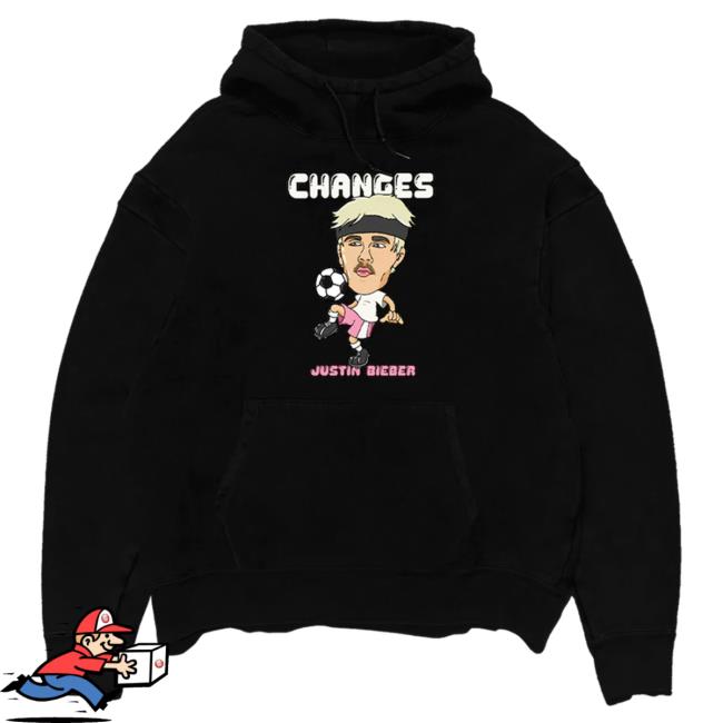 Official Justin Bieber Merch Store Shop Justin Bieber Changes Soccer Doodle Attractive Hoodie JustinBieber Apparel Clothing