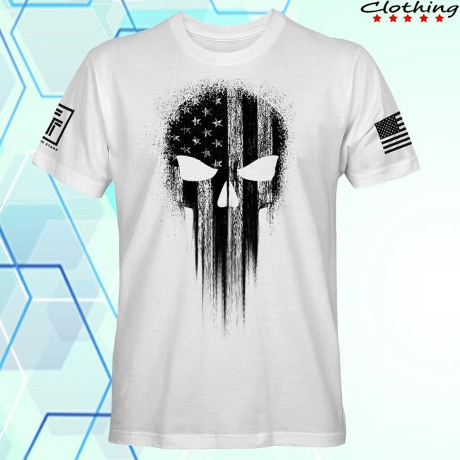 Usa American Skull Men's Patriotic T Shirt