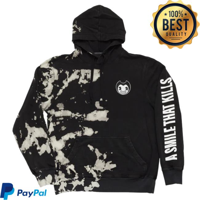Official Bendy Store Bendy Smile Kills Tie Dye Crewneck