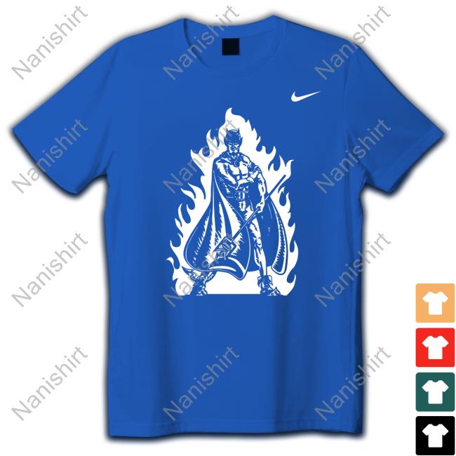 Duke Men's Basketball Jeremy Roach Wearing Duke Blue Devils Secondary Logo Tee