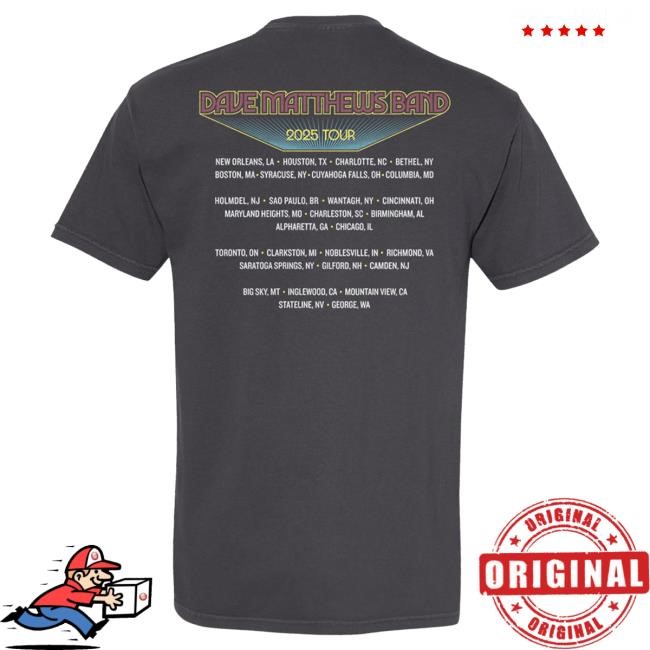 Official Dave Matthews Band Shop 2025 Tour Tees