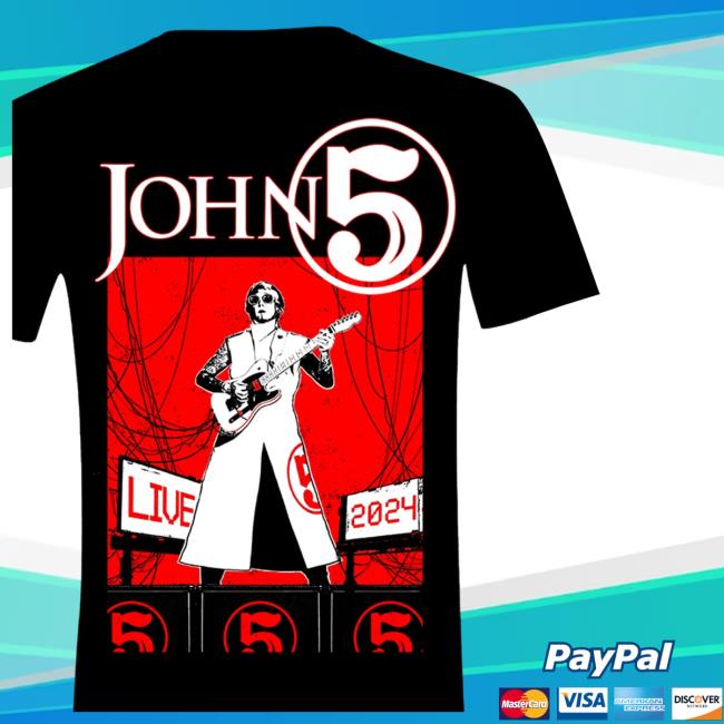 John 5 Official Merch Store John 5 - LIVE Tour 2024 Tshirt