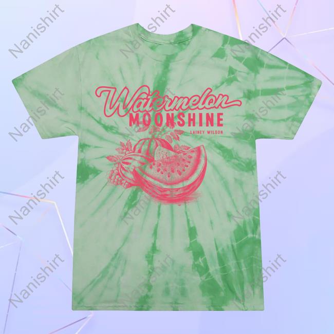Official Lainey Wilson Clothing Store Shop Watermelon Moonshine Tie Dye Tee Shirt Laineywilson Merch