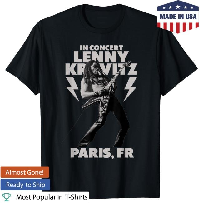Official Lenny Kravitz – Blue Electric Light Tour 2025 Paris Tshirt