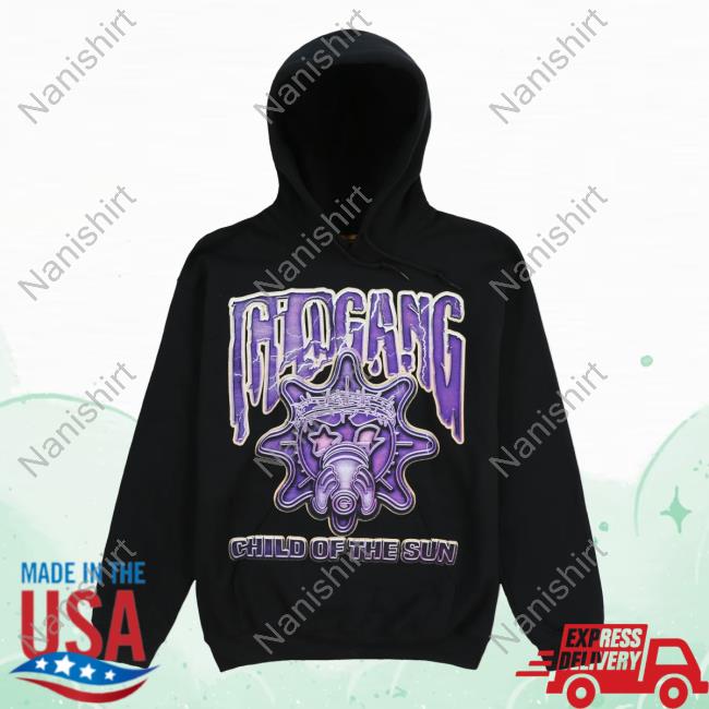 Glo Gang Worldwide Electric Purple Sun Crew Neck Sweat