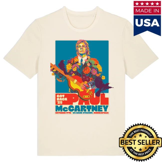 Official Paul Mccartney Merch Store Got Back 2025 Minneapolis Event Shirts