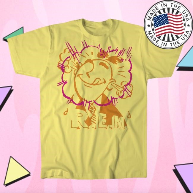 Official R.E.M. Merch Store Poe Tee (Yellow)