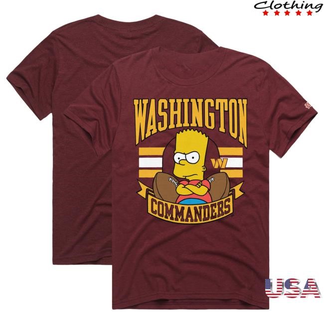 Official Washington Commanders Homage x The Simpsons Unisex Shirt - Burgundy