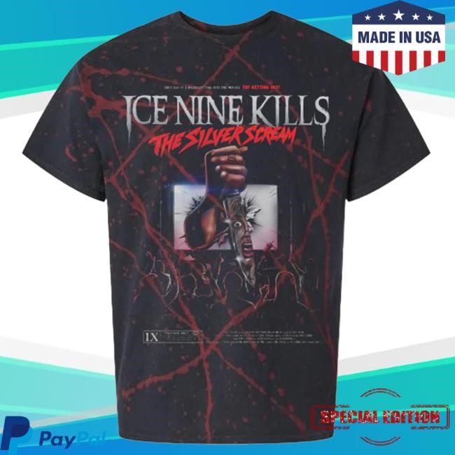 Official Ice Nine Kills Merch Store Silver Scream Splatter Shirt Ink Merch IceNineKills