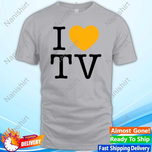 Official Hivemind Merch I Love Tv Grey Hoodie Hivemindtv