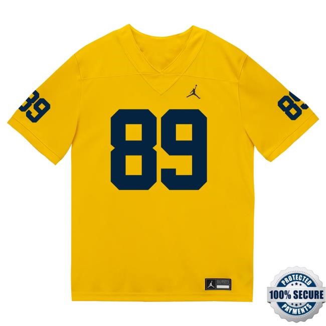 Official The M Den Michigan Wolverines #89 Kaleb Schlecht Student Athlete Maize Football Jersey Shirts