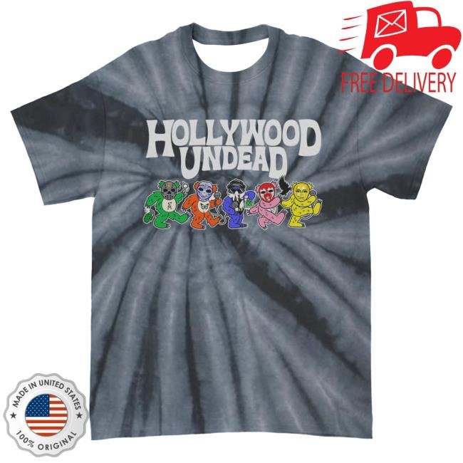 Official Hollywood Undead Merch Store Un-Dead Head Top Shirt (Cyclone Black Dye) HollywoodUndead