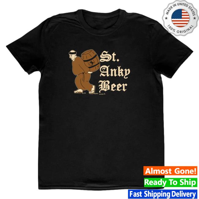 Official Hello Merch Broken Lizard St. Anky Beer Black Top Shirt BrokenLizard HelloMerch