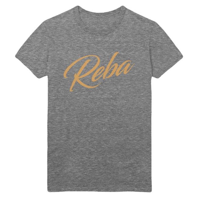 Official Reba Mcentire Merch Store Heather Gray Reba Logo Date Back Attractive Shirt RebaMcentire