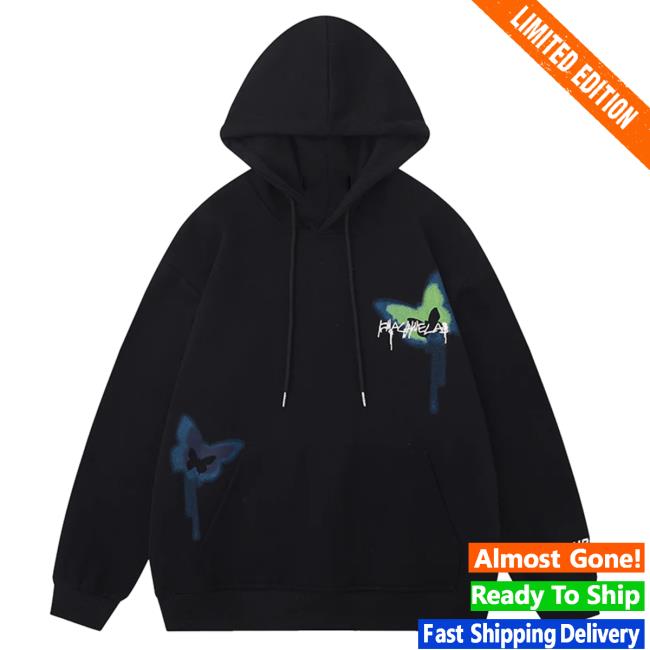 Lemandik Graphic Sweaters Black Colorful Butterfly