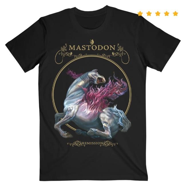Official Mastodon Merch Store Mastodon Rocks Vignette Horse Remission T-Shirt